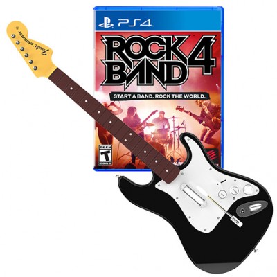 Rock Band 4 Wireless Fender Stratocaster Гитара + игра [PS4, английская версия]